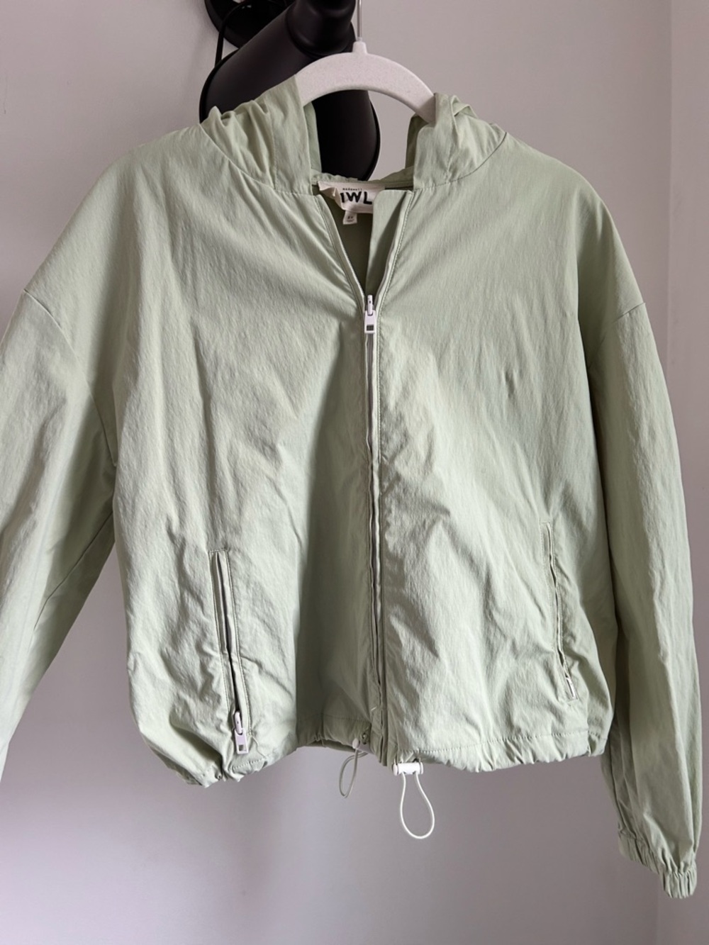 MWL Madewell Light Cream Hooded Bomber Jacket